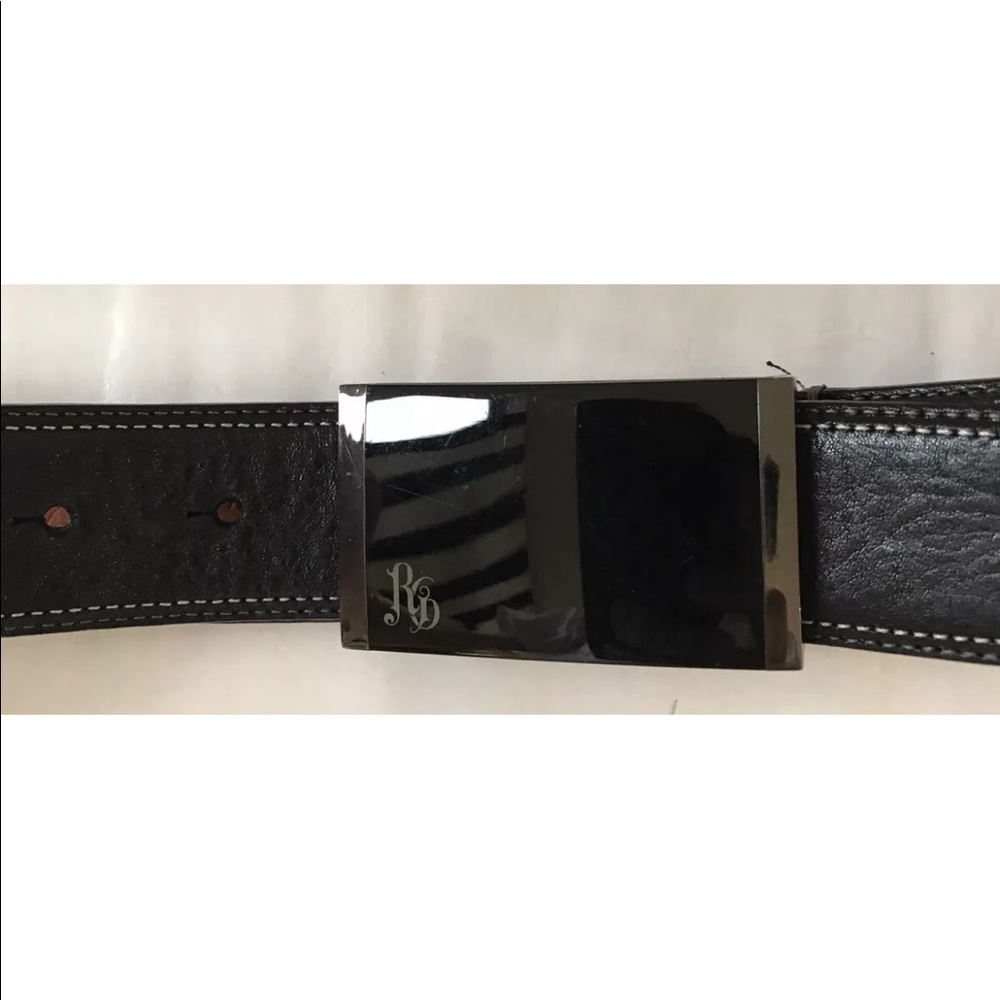 New Robert Graham Military Buckle Black Leather Italy Knowledge Wisdom Truth 32